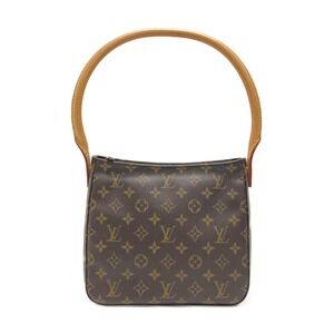 Louis Vuitton Monogram Looping Shoulder Bag Brown Leather